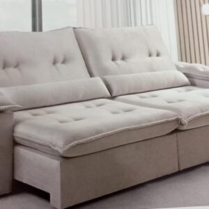 SOFA RETRATIL ZARAT BERLIMMOD 100 BR25COR 300 BEGE ESCURO