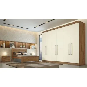 ROUPEIRO ALBA 6 PORTAS BRAUNA OFF WHITE