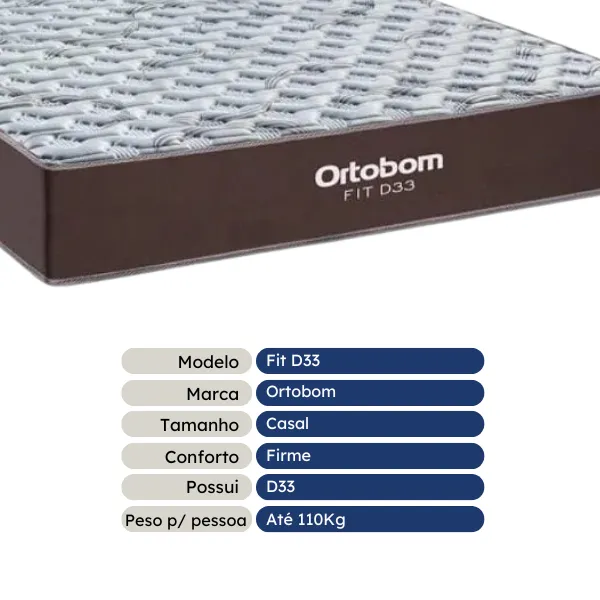 COLCHAO ORTOBOM FIT33 188X138 AL25 - Imagem 3