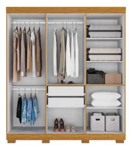 ROUPEIRO ACP PAOLLA 06 PTS CINAMOMO/OFF WHITE MDP - Imagem 2