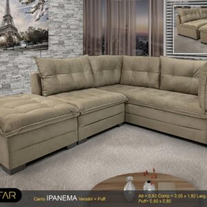 SOFA DE CANTO ESTOFAR IPANEMA INCA BALBEC 03