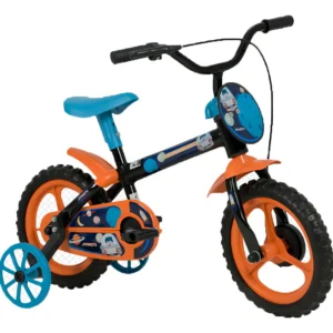 BICICLETA ARO 12 ATHOR MASCULINA PRETA/LARANJA
