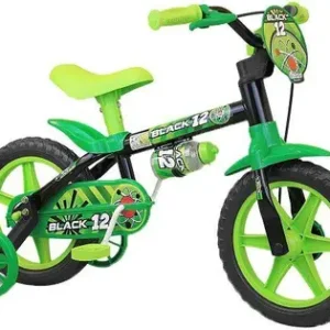 BICICLETA ATHOR ARO 12 A10 PRETO C/KIT VERDE
