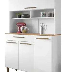 ARMARIO ARTE MOVEIS ITALIA 04 PORTAS FREJO/BRANCO (KIT ITALIA)