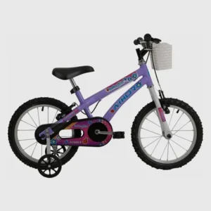 BICICLETA ARO 16 ATHOR FEMININA GIRL LILAS GIRAFA