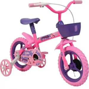 BICICLETA ARO 12 ATHOR FEMININA JOANINHA ROSA