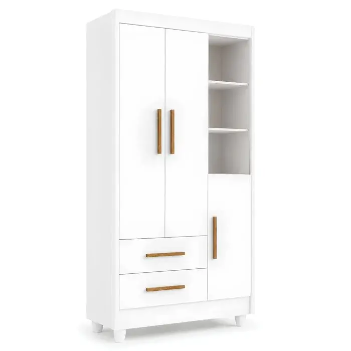 ROUPEIRO TIGUS FLOCOS+BERÇO LIFE +COMODA SOFT C/COLCHAO BCO - Imagem 4