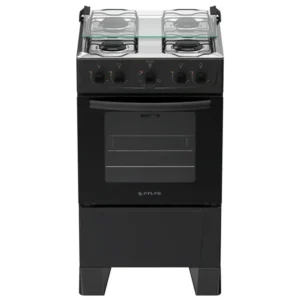 FOGAO ATLAS MILAO PLUS 4 BOCAS PRETO C/A