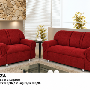 SOFA 2X3 LUGARES VENEZA VERMELHO