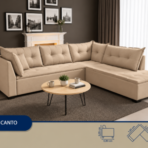 SOFA DE CANTO BELO SOFTLINE PAVIA BEGE